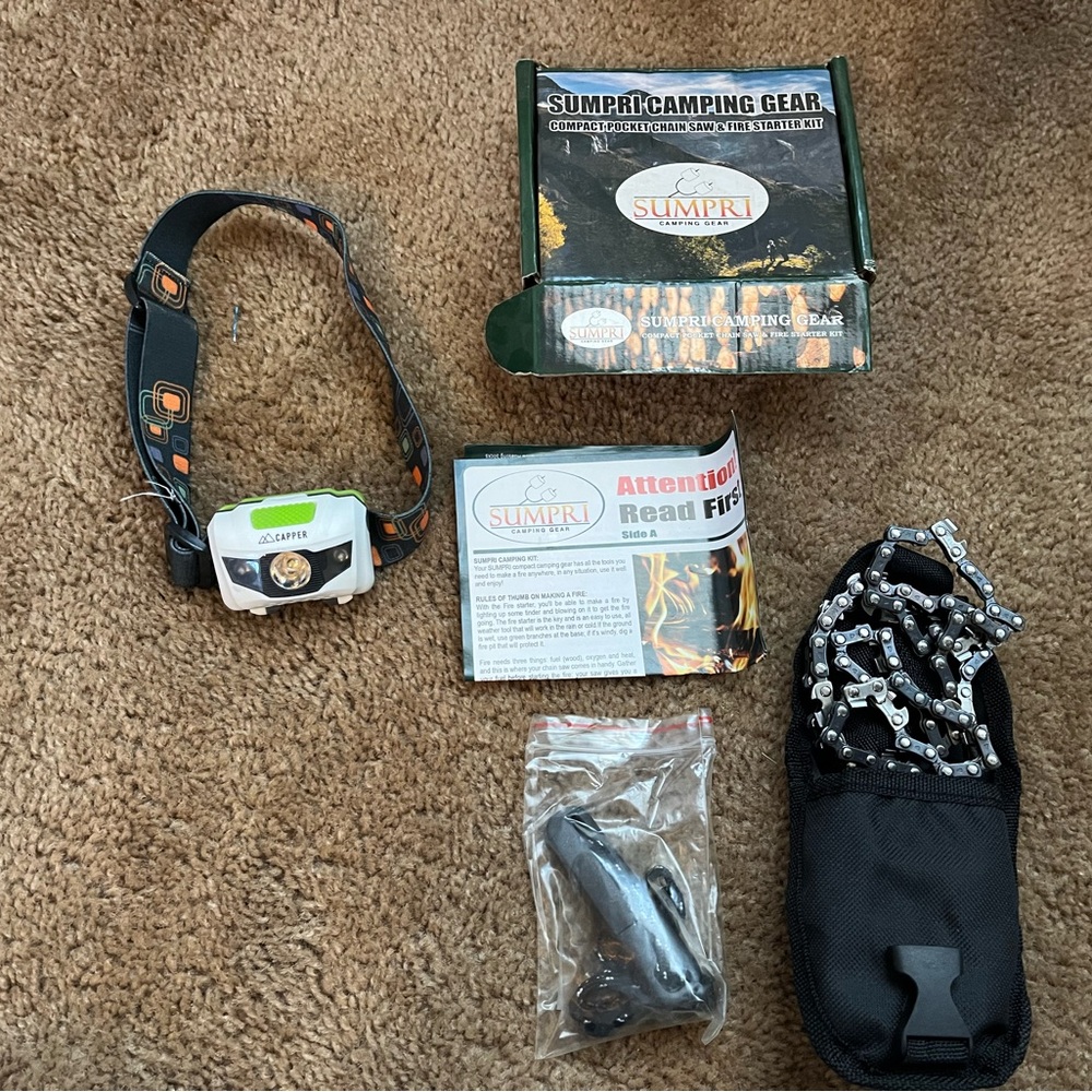 Outdoor Tools / Headlamp / Pocket Chainsaw